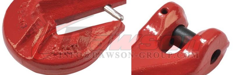 Gancho de agarre tipo horquilla G80 con pasador de seguridad para levantar