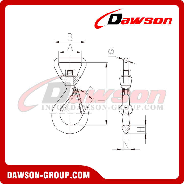 DS787 鍛造超合金鋼ウェブスリング用スイベル フック - Dawson Group Ltd. - 中国メーカー、工場