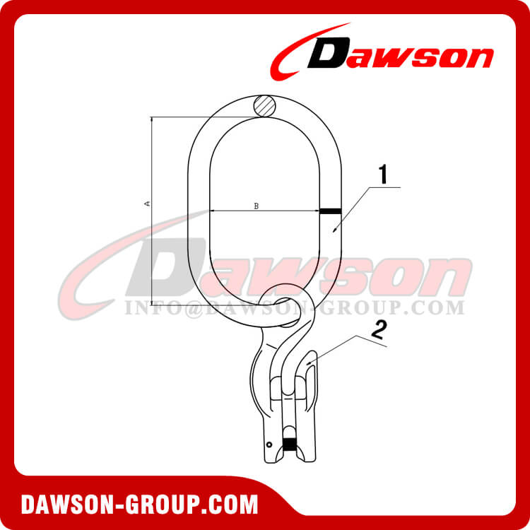 Conjunto de elo mestre DS1073 G100 com gancho - Dawson Group Ltd. - Fabricante e fornecedor na China