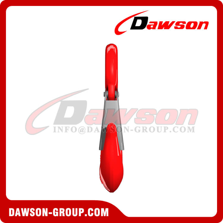 Gancho para eslinga con ojal G80, Gancho para eslinga con ojal de acero de aleaci&oacute;n de grado 80 con pestillo para eslingas de cadena - Dawson Group Ltd. - F&aacute;brica de China