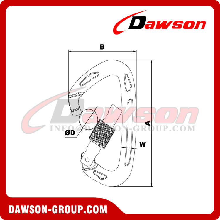 DS7101B Ganchos de seguridad de aleación de aluminio 7075