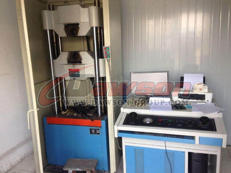 Teste de quebra sobre corrente de elo longo de pesca grau 80 / corrente de pesca G80 soldada em a&ccedil;o pintado - Dawson Group Ltd. - Fabricante, fornecedor, f&aacute;brica na China