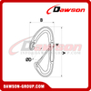 DS7806S Gancho de seguridad de aleación de aluminio 7075, mosquetón de gancho de seguridad
