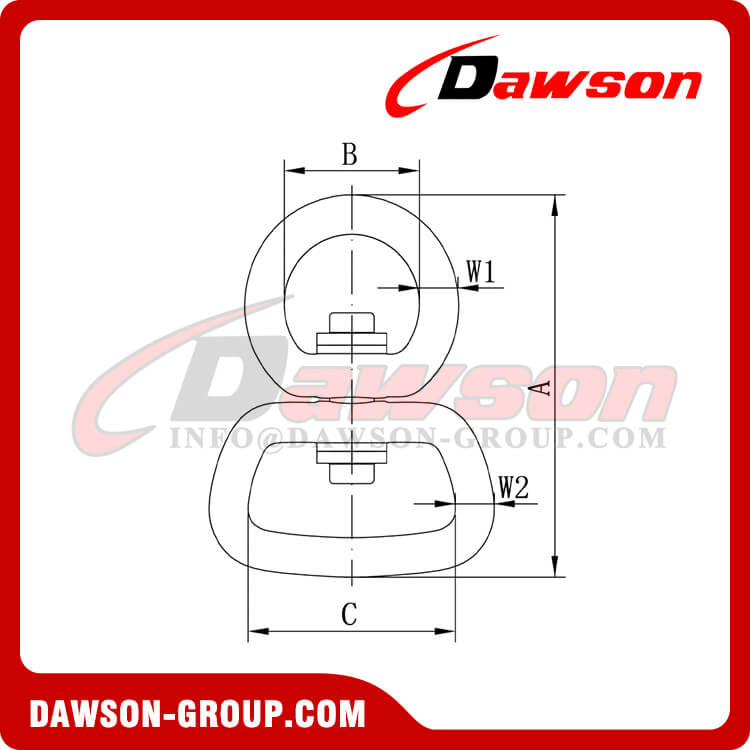 D1+D2 Doble ojo giratorio, ojo giratorio de aluminio