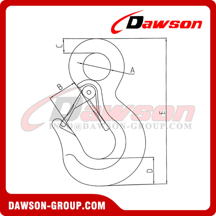 DS327 Grado 50 DIN7541 Gancho de ojo con pestillo fundido - Dawson Group Ltd. - Fabricante, proveedor, f&aacute;brica de China