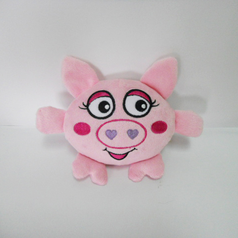 Mini Plush Pig Shaped Sound Chew Squeaker Interactive Pet Toy