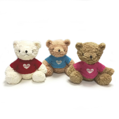 Custom Crumpled PV Teddy Bear Dressed Soft Toys