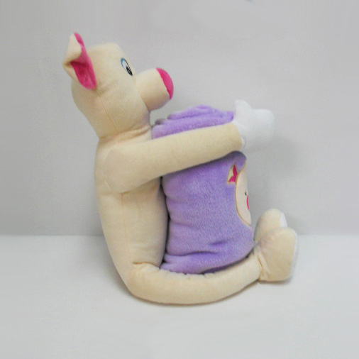 Stuffed Soft Plush Pig Toy Baby Blanket