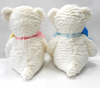 Sitting Design Plush Couple Teddy Bears Toys with Embroidered Red Heart 
