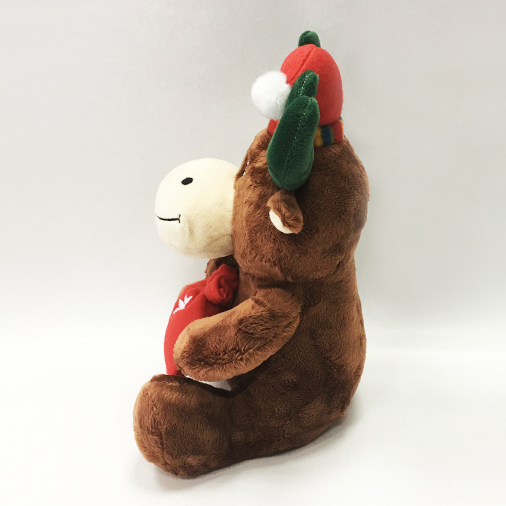 Merry Christmas Gift Brown Reindeer Plush Toys for Kids