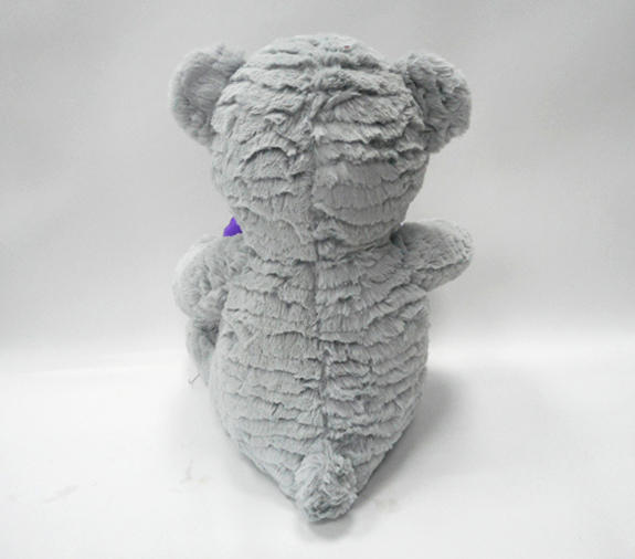 Customized Love Valentine Day Grey Soft Stuffed Plush Toys Bear