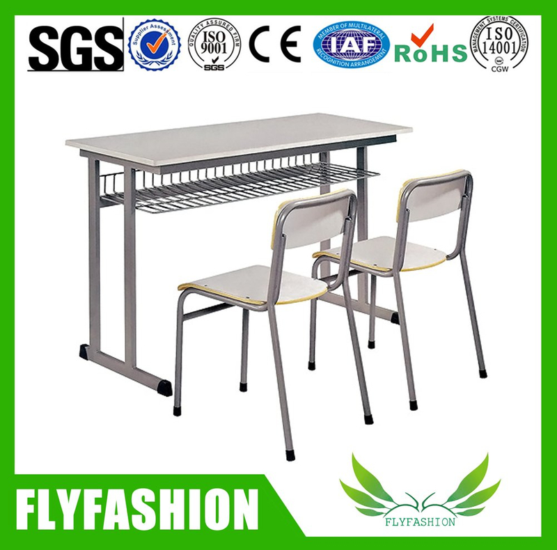 Enseñar el escritorio doble ajustable del estudiante de los muebles de la sala de clase con la silla (SF-16D)