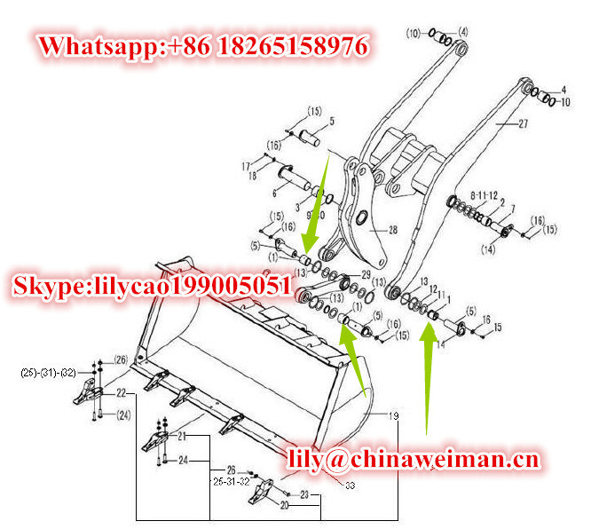 Genuine Sdlg LG933 LG936 LG938 Wheel Loader Spare Parts Bush Lgb302-60*58A2 4043000218