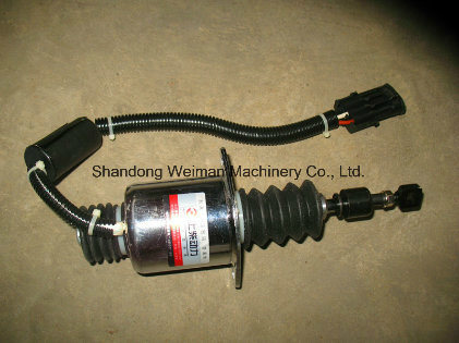 Sdlg Wheel Loader Shangchai C6121 Engine Sc11CB220g2b1 Parts New Model-3 Line Stop Solenoid Valve D59-105-22+a 4110000565254