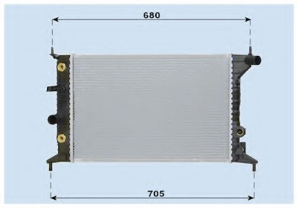 Radiator for OPEL