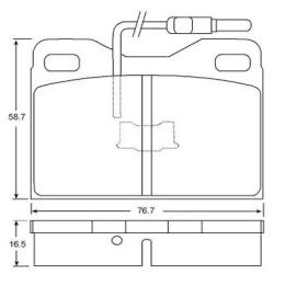 Brake pad for CITROEN