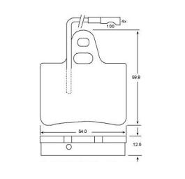 Brake pad for CITROEN