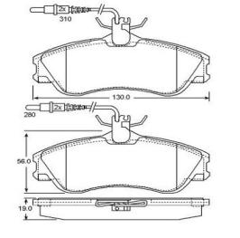 Brake pad for CITROEN