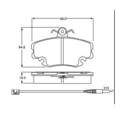 Brake pad for PEUGOET