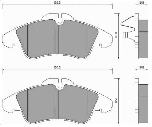 Brake pad for MERCEDES BENZ