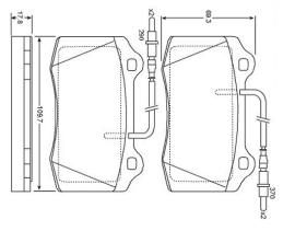 Brake pad for PEUGOET