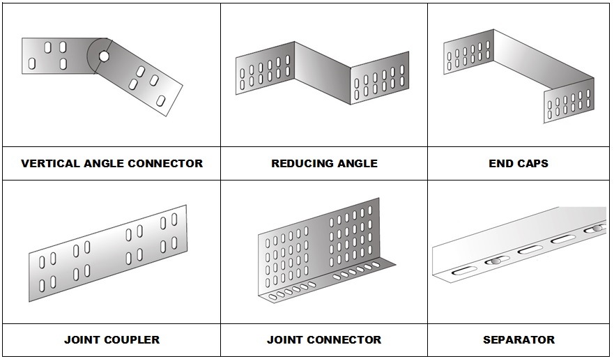 Cable Tray Accessories Vertical Angle Connector/End Cap/Separator/Coupler