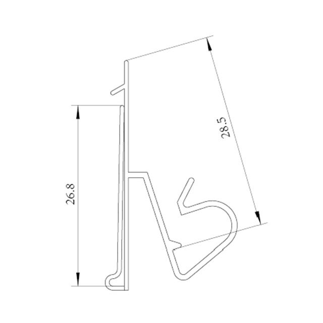 Clip On Shelf Label Strip H26.8mm DS003