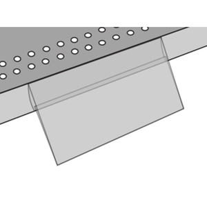 6"X4"Top Fold PVC Shelf Sign Holder PVK64