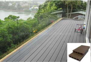 Panneau de plancher en bois d&eacute;coratif de l'&eacute;tage Tile/WPC de Decking de PE d'Outerior