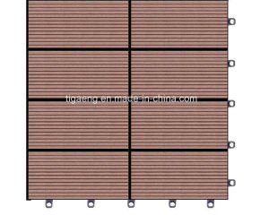 Tuile en bois ext&eacute;rieure de Decking de PE/anti plancher UV d'Outerior DIY WPC