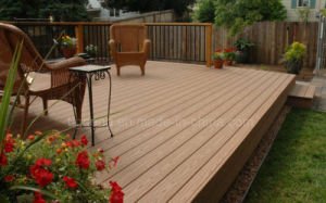Plancher compos&eacute; de la couleur WPC de polym&egrave;re en bois durable de Decking