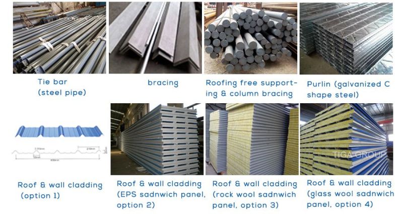 Professional Fabrication Construction Structural Pre Engineered Steel Godown Warehouse
