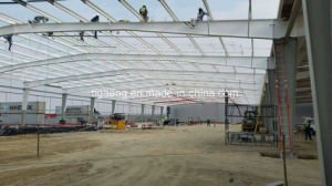 Almac&eacute;n prefabricado galvanizado de la estructura de acero con el marco del soldado enrollado en el ej&eacute;rcito