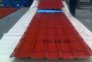 Hojas trapezoidales de la azotea del perfil del material para techos/del rect&aacute;ngulo del metal exportadas a &Aacute;frica