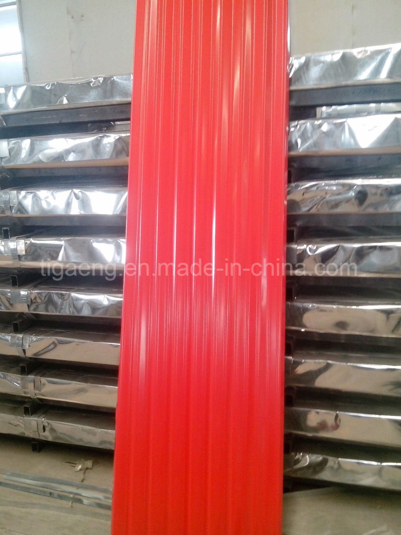 Color Coated Metal Roofing Anti Corrossion Trapezoidal PPGI Steel Sheets