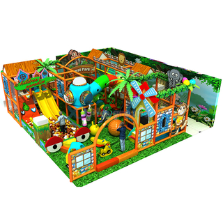 Тема джунглей Приключения Дети Маленькая крытая игровая площадка Оборудование с мячом