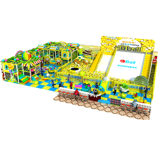 Индивидуальная детская мягкая крытая игровая площадка с шариковой подставкой и большой слайдой