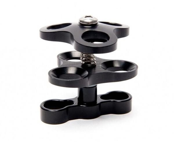 Standard scuba dive underwater triple ball clamp