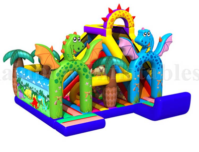 RB01055(7x6.5x5.5m) Inflatable jungle castle bouncy with Slide