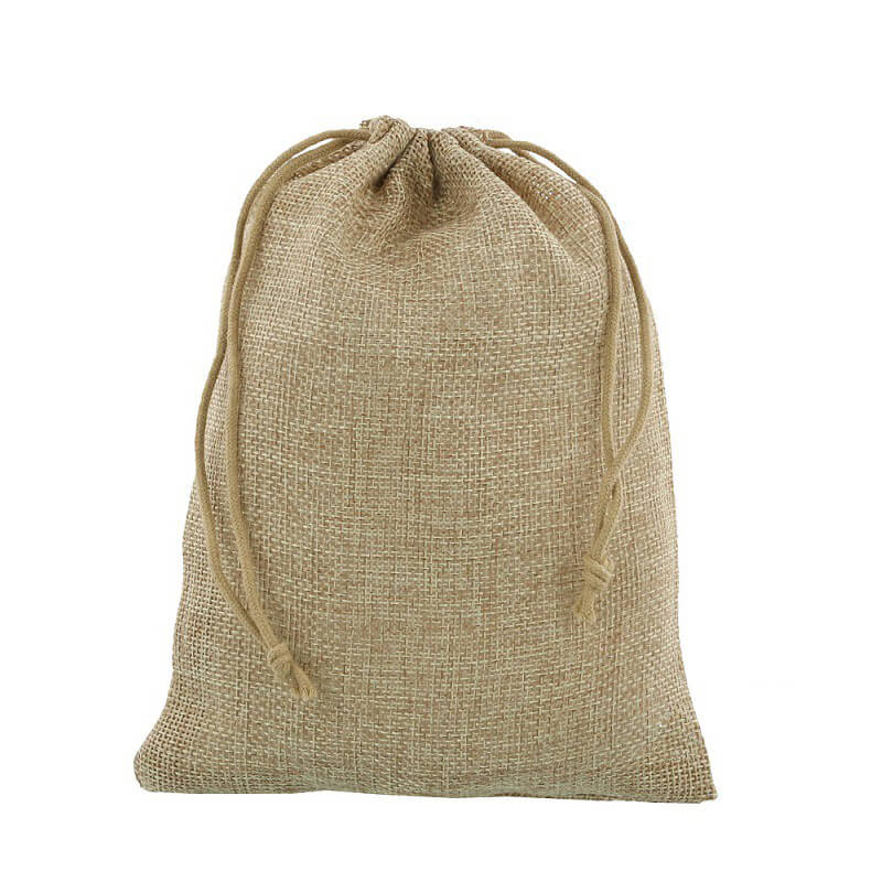 Personalized linen drawstring bags cheap