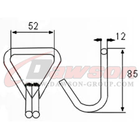 DSWH060 ダブル J フックの図面 - Dawson Group Ltd. - 中国メーカー、サプライヤー、工場