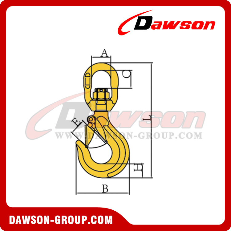 DS268 G80 GANCHO GIRATORIO CON PESTILLO DAWSON-GROUP