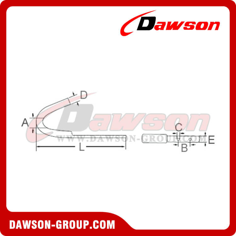 GANCHOS PARA ROP TIPO 2 - DAWSON GROUP LTD.- FABRICANTE, PROVEEDOR, F&Aacute;BRICA DE CHINA