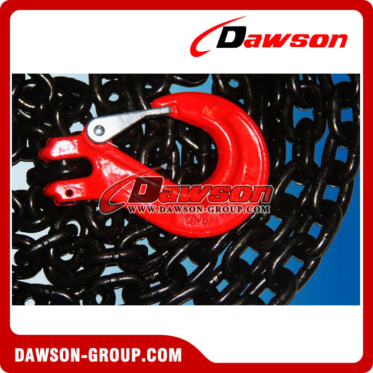 EN12195-3 G80 CADENA DE TRINQUETE DE CARGA CON TRINQUETE GRADO 80 CON GANCHO DE ESLINGA CON CIERRE DE SEGURIDAD - DAWSON GROUP LTD.- FABRICANTE, PROVEEDOR, F&Aacute;BRICA DE CHINA