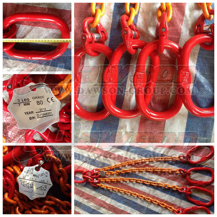 Eslinga de cadena de pierna cu&aacute;druple de grado 80 - Dawson Group Ltd. - Fabricante, proveedor y f&aacute;brica de China