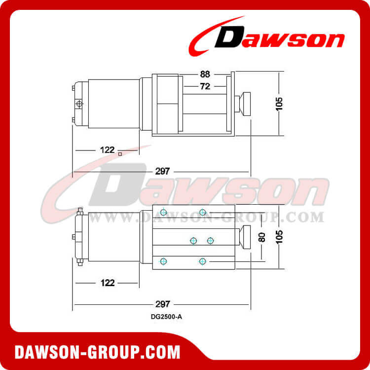 Лебедка для квадроциклов DG2500-A(6) — электрическая лебедка