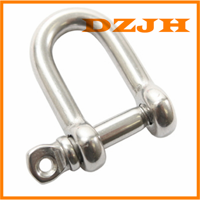 Straight D Shackle 316 stainless with Screw Pin