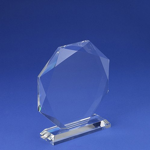 Hot Selling Large Round Beveled Edge Crystal Trophy