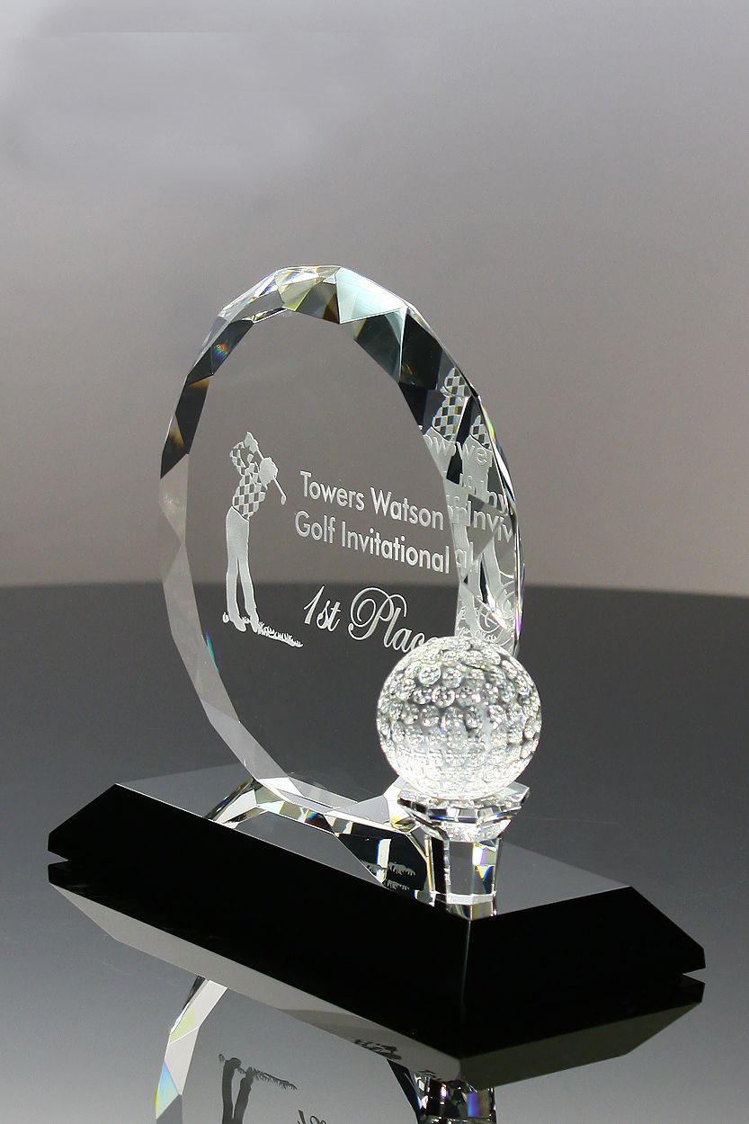 Optic Crystal Golf Award for Corporations Trophies