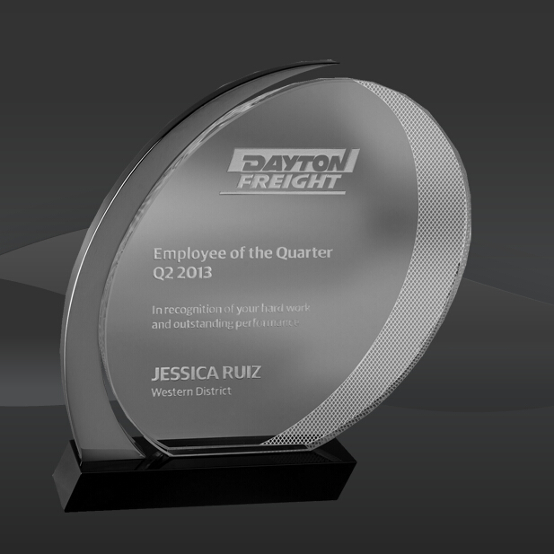 Traveler Curve Crystal Award (JC-1070)